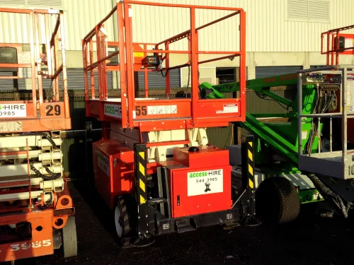 Access Hire - Elevated Work Platform Hire - 8m Rough Terrain Scissor Lift For Hire - SR2770 & S2755RT